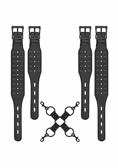 Skulls and Bones Hogtie with Spikes Black
